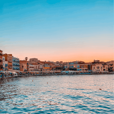 Make the 23km journey over to Chania and explore the historic architecture of the port city