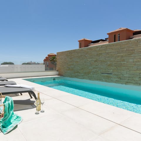 Start the day with a refreshing dip in the private outdoor pool