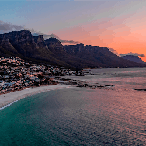 Stay in Camps Bay, a seven-minute drive from the beach