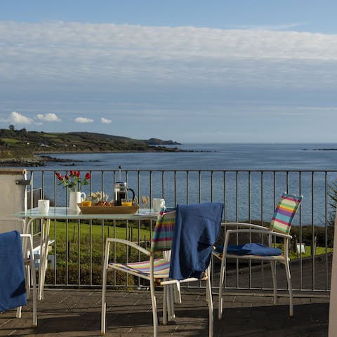 Look out on the Cornish coast from your private balcony