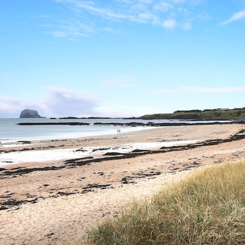 Pack up your bucket and shades and head for North Berwick's sandy shores, just thirty seconds away on foot