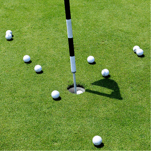 Practice your swing at one of the many golf courses in the area