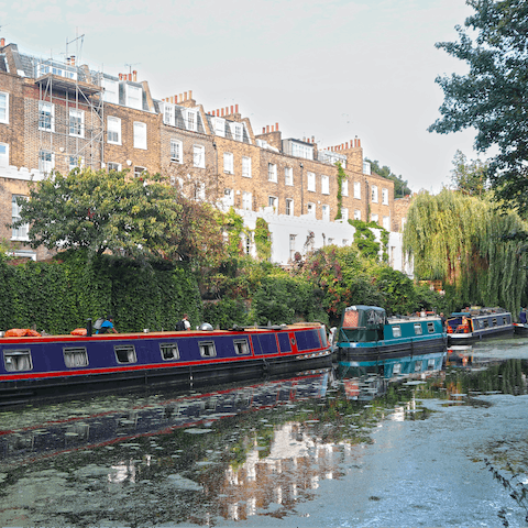 Stroll along Regent's Canal, taking in the sights as you go – it's just over a mile from your home