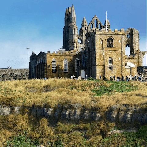 Stroll into the town centre and head towards the iconic Whitby Abbey