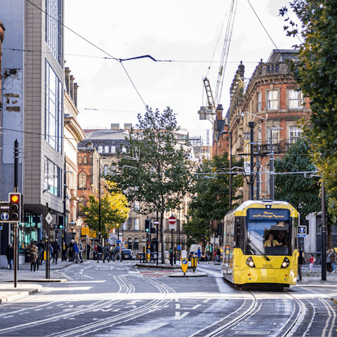 Take a stroll through Manchester's city centre to the ultra-cool Northern Quarter, a five-minute walk away