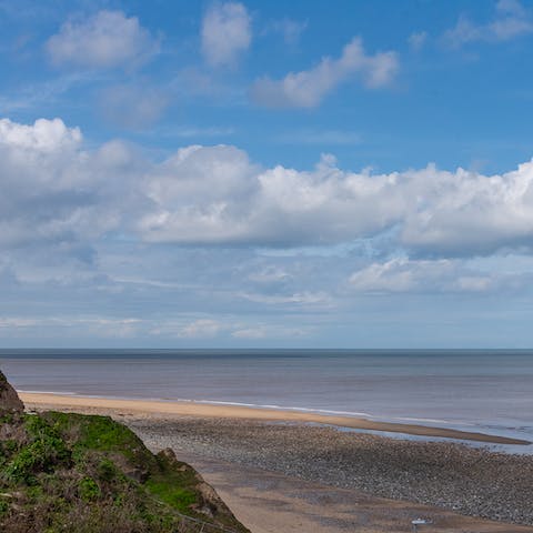 Go beachcombing at Cromer, a fifteen-minute drive away