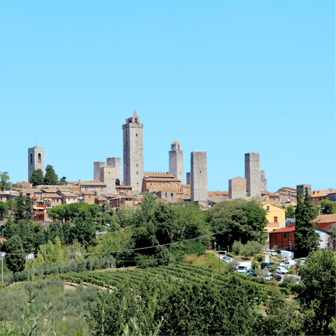 Explore historic San Gimignano – it's a short drive away