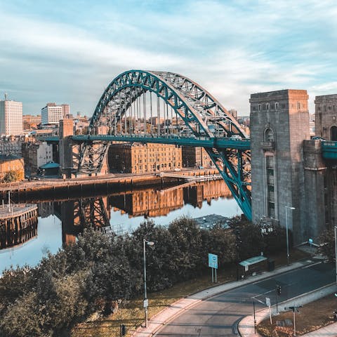 Head into the heart of Newcastle, a ten-minute drive away
