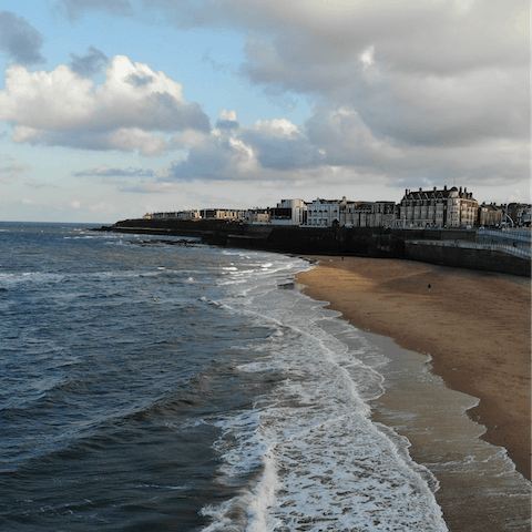 Stroll over to nearby Whitley Bay Beach for a day on the sand