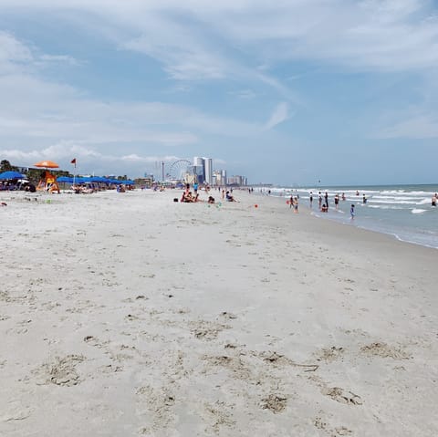 Stretch out on the sands of Myrtle Beach, just footsteps from your home