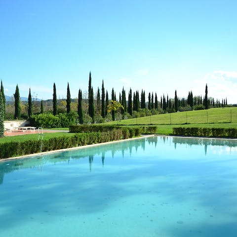 Cool off from the Tuscan sun in the soothing shared pool