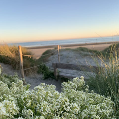 Stroll down to West Wittering Beach, a fifteen-minute walk away