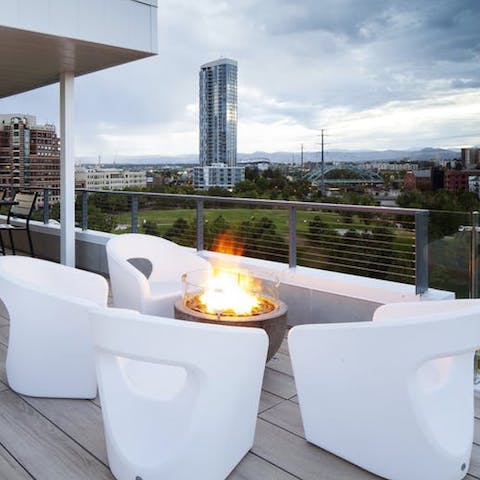 Watch the sunset from around the firepit