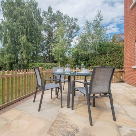 Enjoy sundowners on your private patio