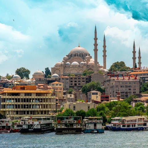 Take a thirty-minute walk into Istanbul to see the city's vibrancy