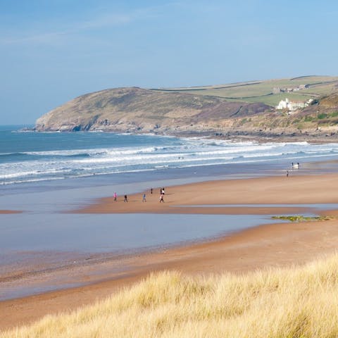 Pack up a picnic for a beach days, North Devon's coast – just a half-an-hour drive away