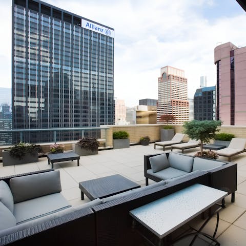 Socialise with other residents on the communal rooftop terrace