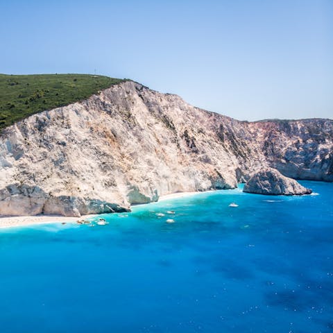 Soak up the sun from Agios Ioannis Beach, just 3km away