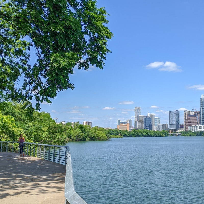 Stroll along the Colorado River in Butler Metro Park, a twenty-minute walk away
