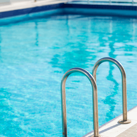 Spend scorching afternoons dipping in and out of the communal pool