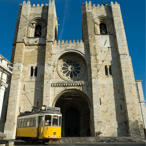 Visit the 12th-century cathedral, a three-minute walk away, then catch the iconic 28 tram for a rickety ride through the city