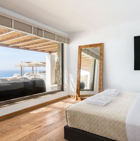 Wake up to sunlight-filled bedrooms with terrace and balcony access