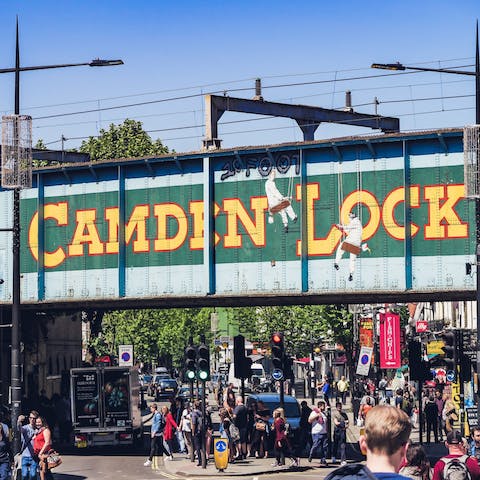 Take the twenty-minute walk to Camden and pick up curiosities from the famous market