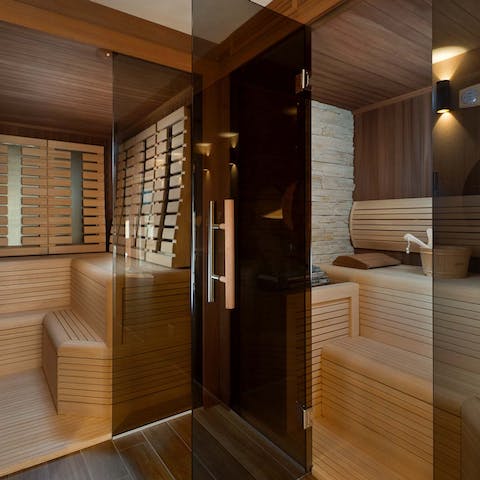 Make full use of the villa's pair of saunas and leave with a glowing complexion