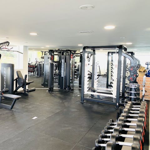 Bank a workout in the impressive shared gym