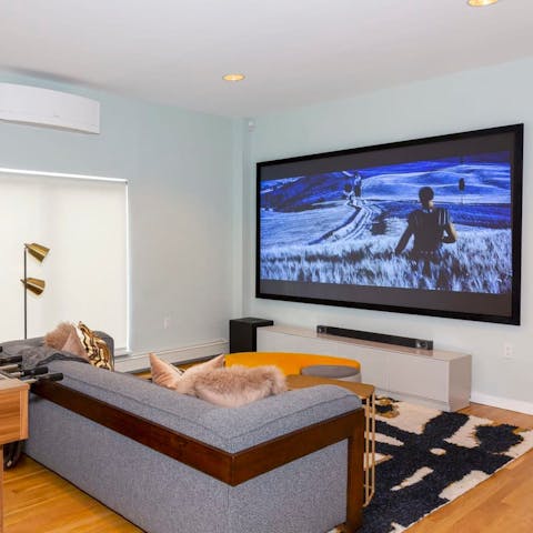 Enjoy movie nights in from the home cinema and games room 