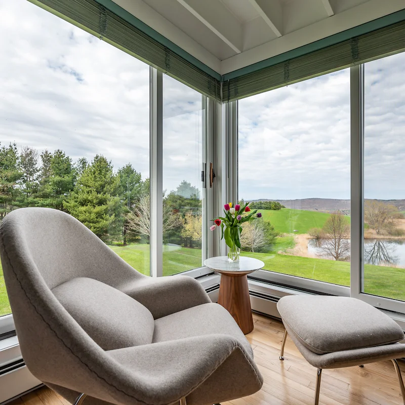 Put your feet up and take in the views from this blissful reading corner