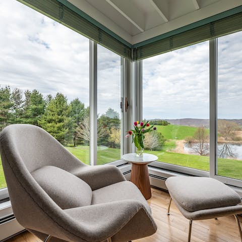 Put your feet up and take in the views from this blissful reading corner 