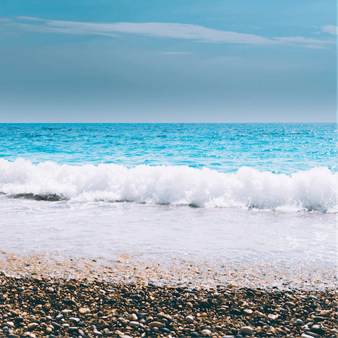 Drive thirty-two minutes to spend the day at Beach Bale 