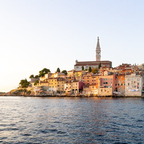 Explore beautiful Rovinj – it's a thirty-minute drive