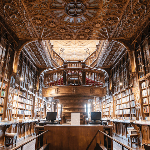 Browse the shelves of the iconic Lello bookstore