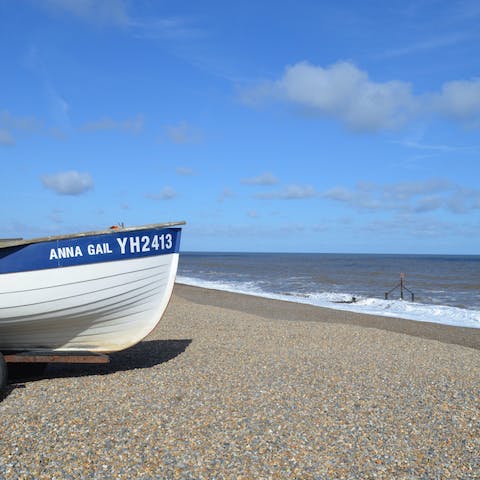 Take a brisk stroll down to see the sea at Weybourne Beach