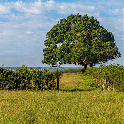 Ramble through the countryside that surrounds your home—you've access to a number of walking routes