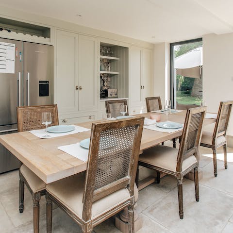 Enjoy meals together in the spacious kitchen