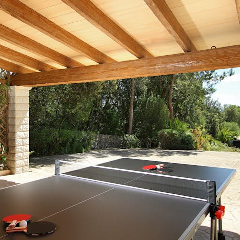 Challenge friends and family to a game of table tennis in the beautifully landscaped gardens