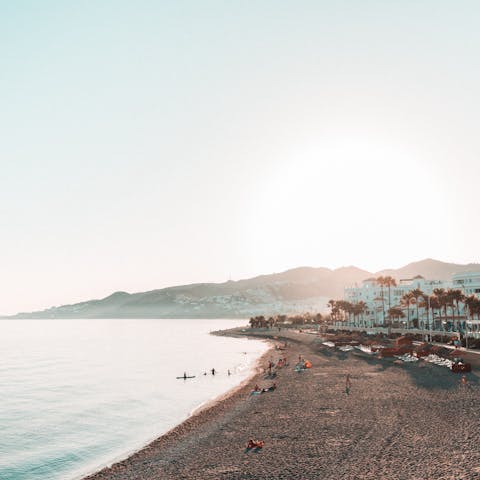 Leave your mountain sanctuary for a beach day at the picturesque resort of Nerja