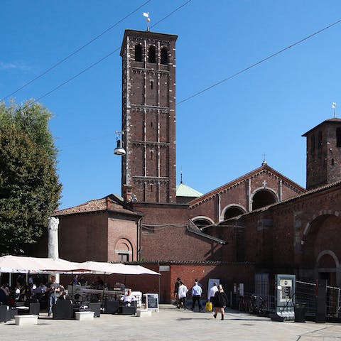 Visit the Sant'Ambrogio Cathedral, only a two–minute walk away