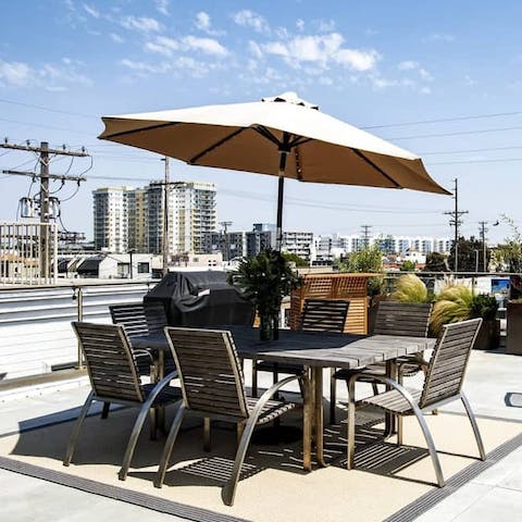 Light the barbecue and enjoy alfresco dining with a view 