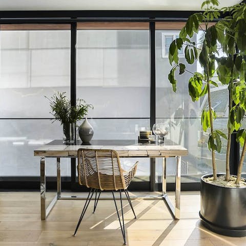 Check-in with the office at the chic work-from-home space