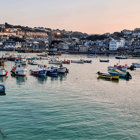 Take a sunset stroll along the harbour – just a short walk away 