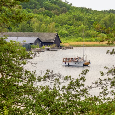 Enjoy views of the lake and countryside from your private balcony