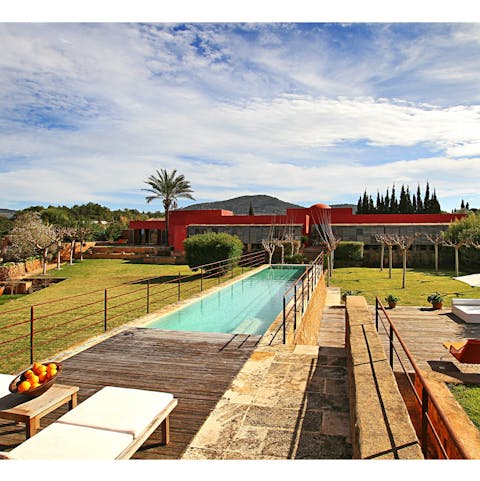 Cool off from the Mallorcan sun in the pool converted from an ancient reservoir