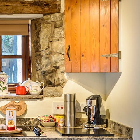 Rustle up breakfast in the charming kitchen –⁠ there's fresh eggs for sale just along the lane