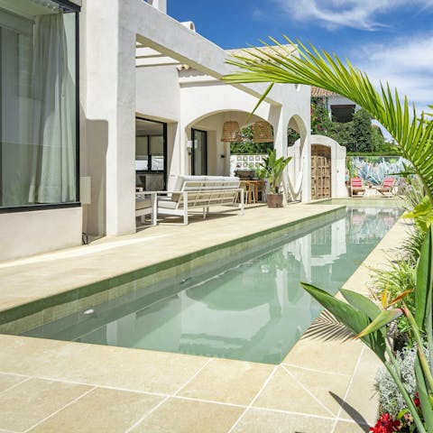 Start the morning with a leisurely swim in the salt water pool