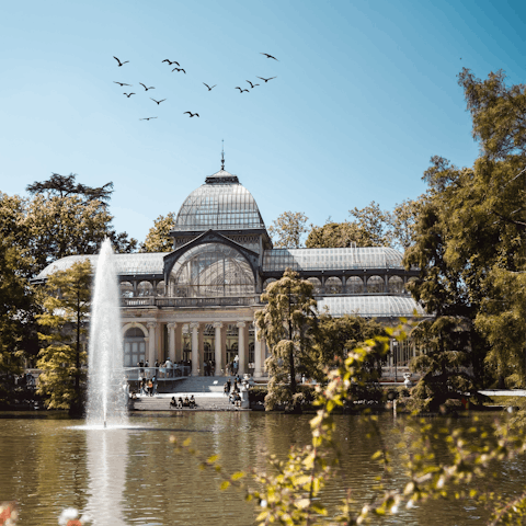 Lose the crowds in the nearby El Retiro Park
