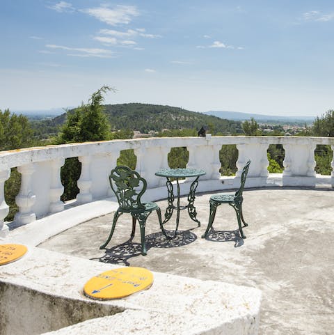 Enjoy the views of the Rhone Valley from the roof terrace